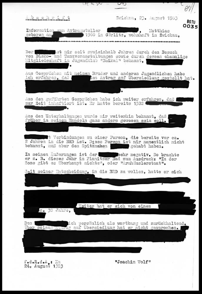 STASI - IM "Wolf"